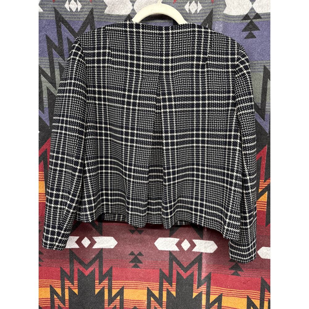 Zara Basic Collection Blazer Plaid Medium Profess… - image 5